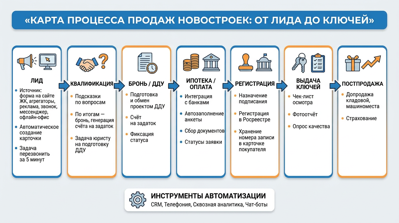 Карта процесса продаж новостроек